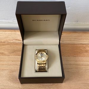 Gold Burberry watch